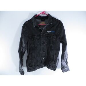 Amazon Logistics Black Mens Jean Denim Button Up Jacket Size Medium